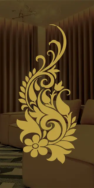 Etched stainless steel design No. 458, gold preview