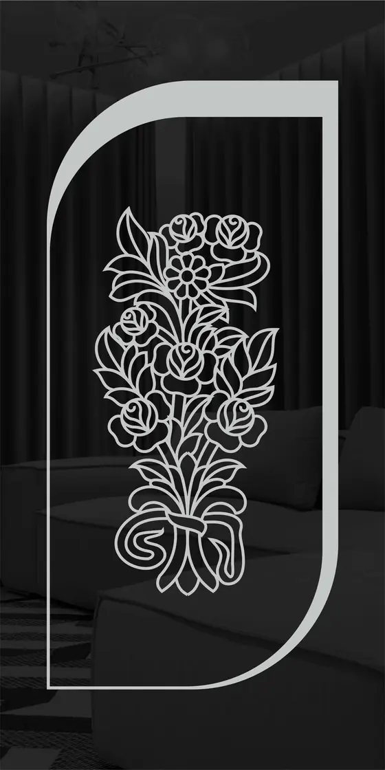 Etched design No. 459 in Black