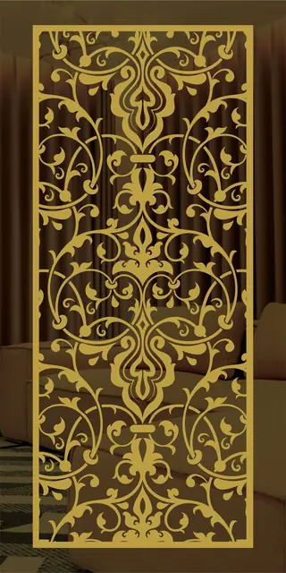 Etched stainless steel design No. 460, gold preview