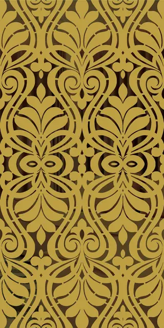 Etched stainless steel design No. 461, gold preview