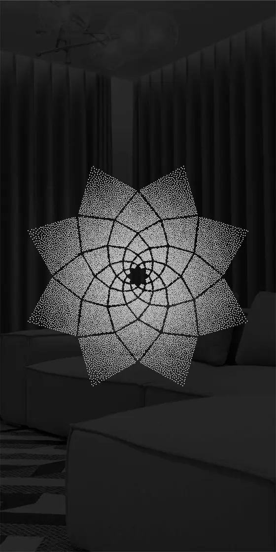 Etched design No. 463 in Black