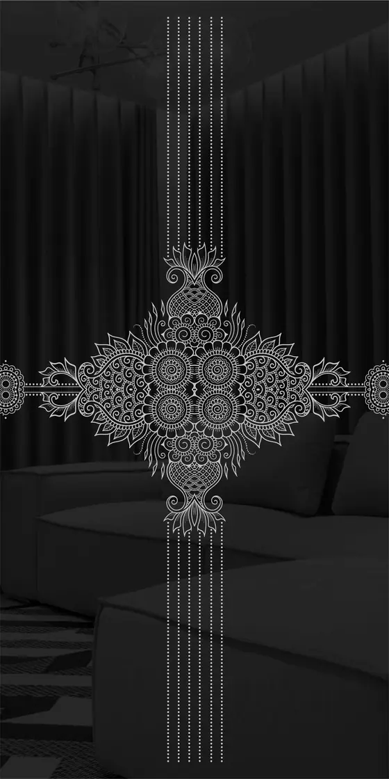 Etched design No. 464 in Black