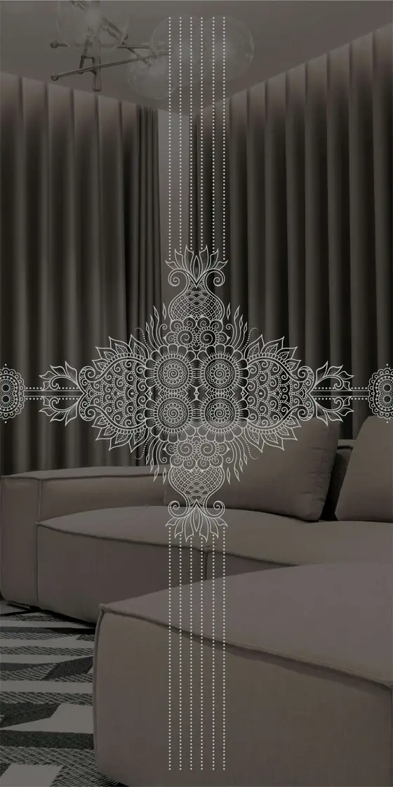 Etched design No. 464 in Silver