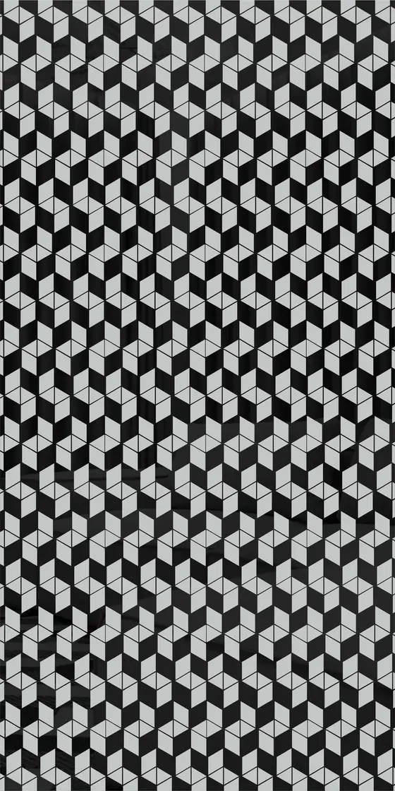 Etched design No. 465 in Black
