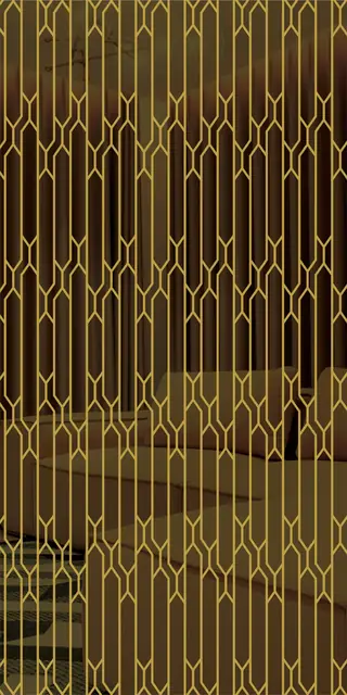 Etched stainless steel design No. 468, gold preview