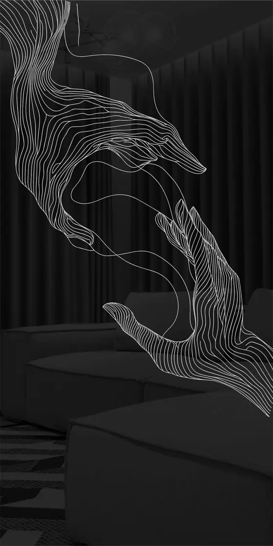 Etched design No. 470 in Black