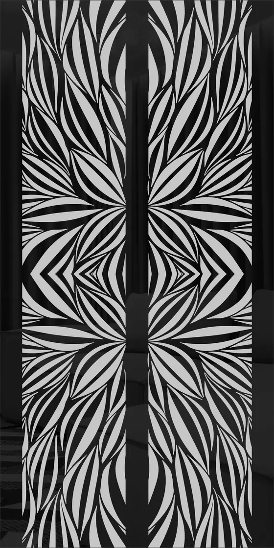 Etched design No. 471 in Black