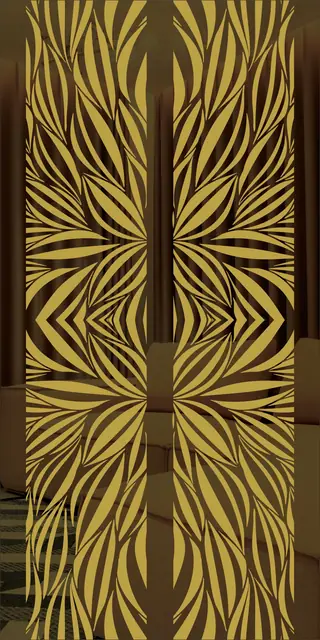 Etched stainless steel design No. 471, gold preview