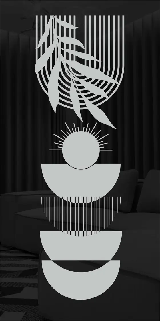 Etched design No. 473 in Black