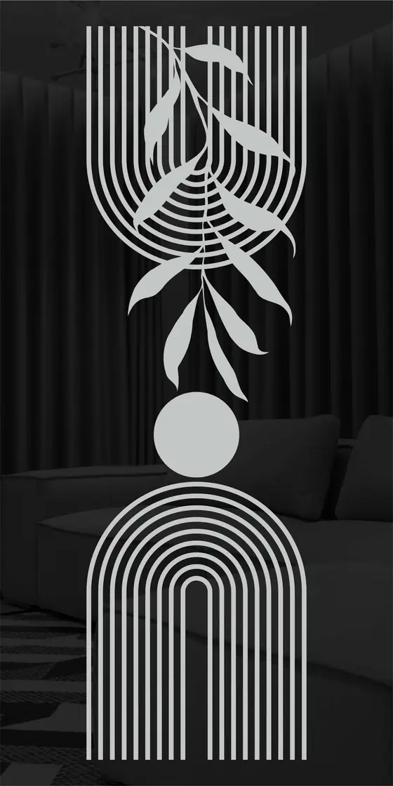 Etched design No. 474 in Black
