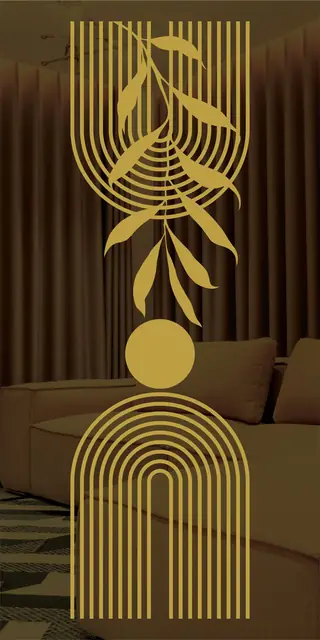 Etched stainless steel design No. 474, gold preview