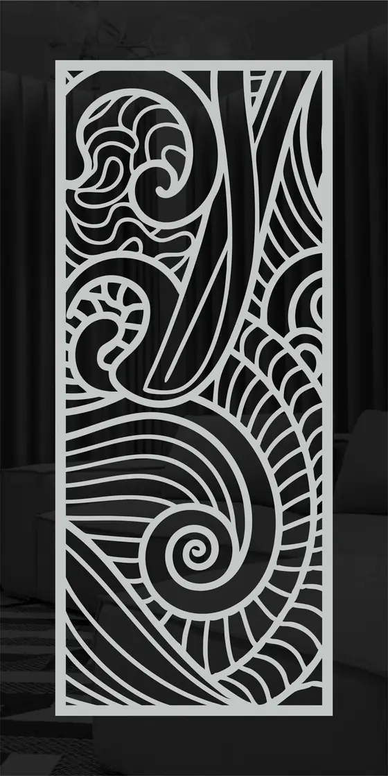 Etched design No. 476 in Black