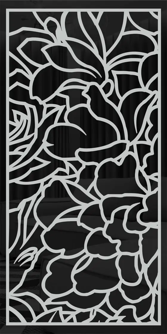 Etched design No. 480 in Black