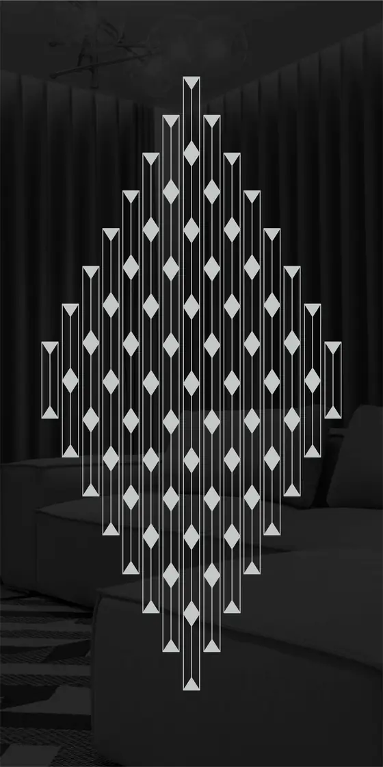 Etched design No. 481 in Black