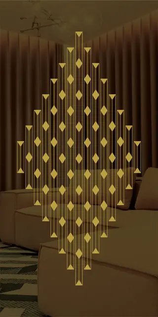 Etched stainless steel design No. 481, gold preview