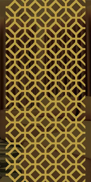 Etched stainless steel design No. 483, gold preview