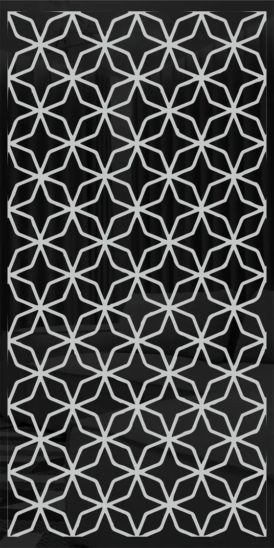 Etched design No. 485 in Black