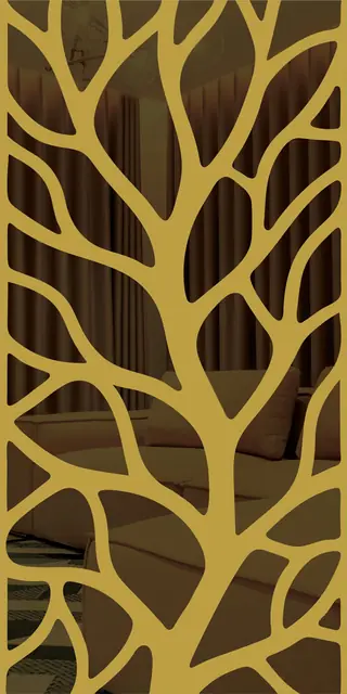 Etched stainless steel design No. 486, gold preview
