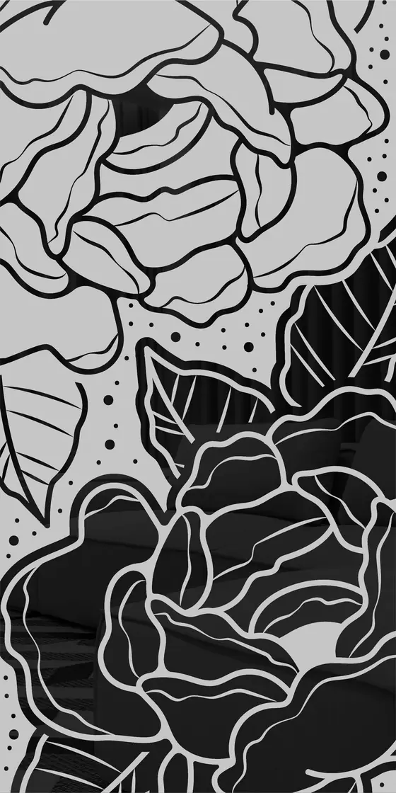 Etched design No. 491 in Black