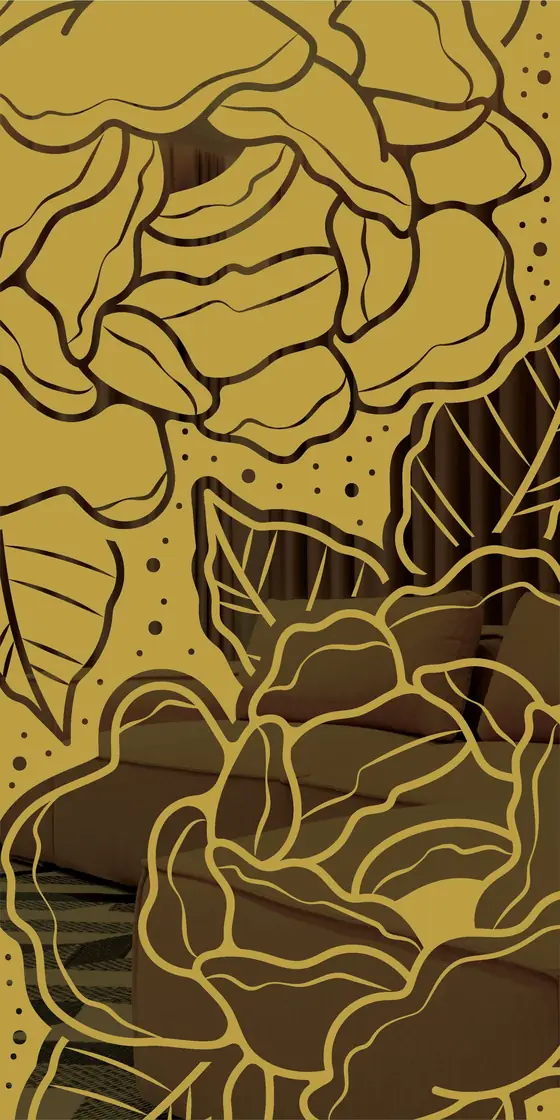 Etched design No. 491 in Gold