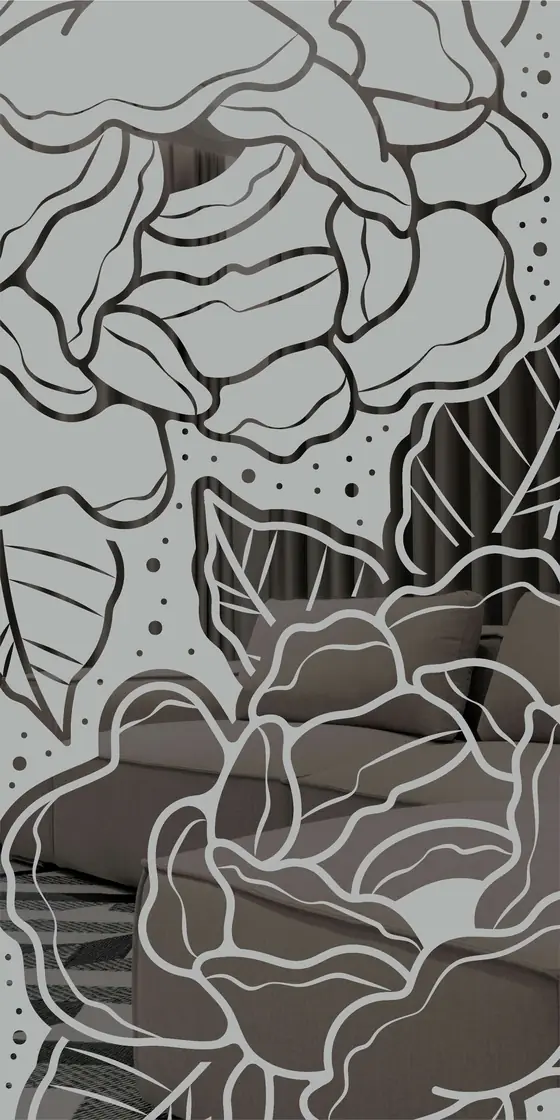 Etched design No. 491 in Silver