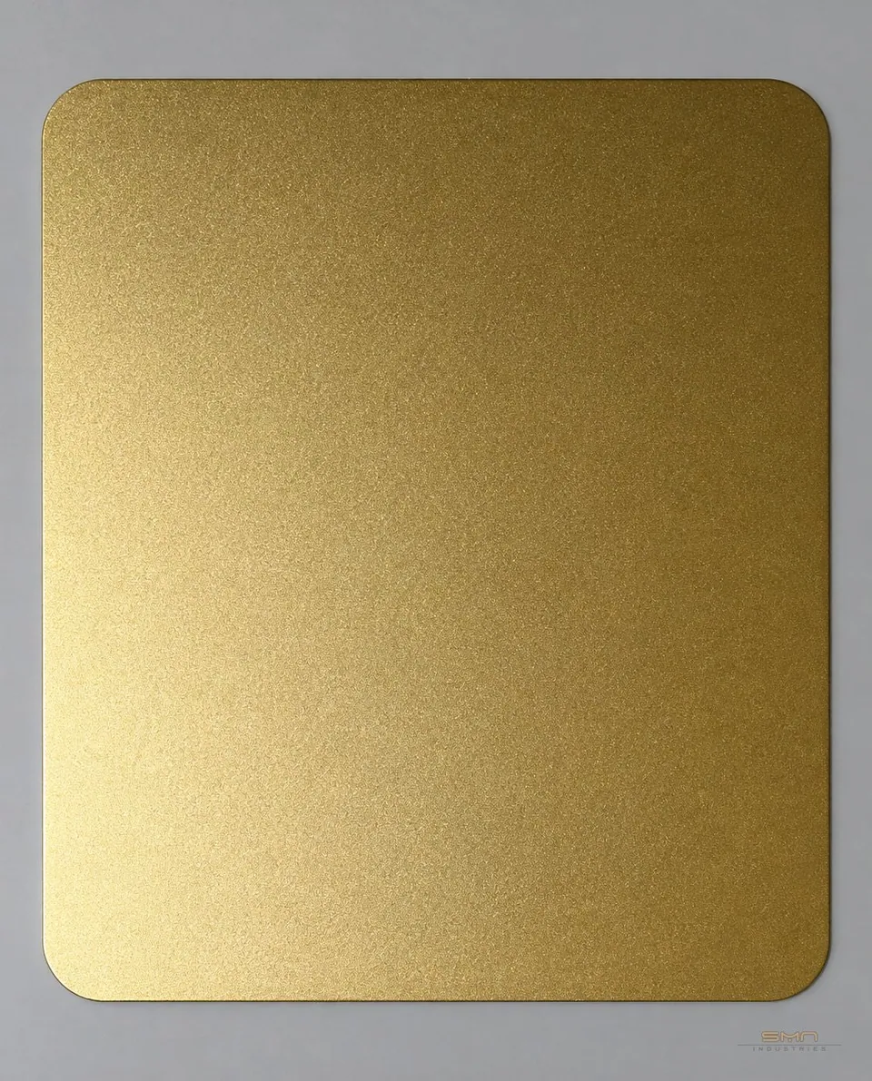 Gold bead blast sheets — SMN Industries