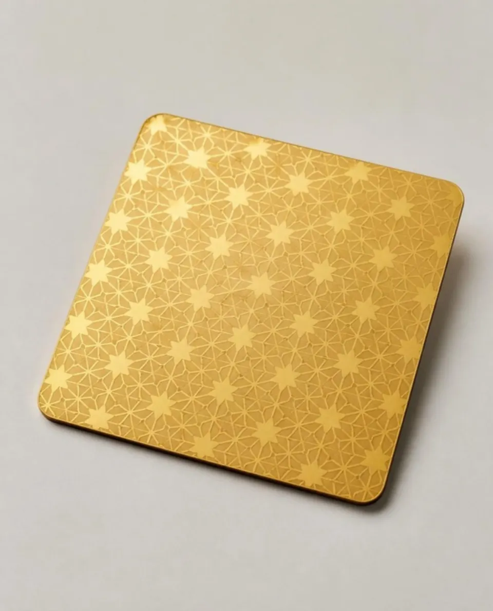 Etched stainless steel finish