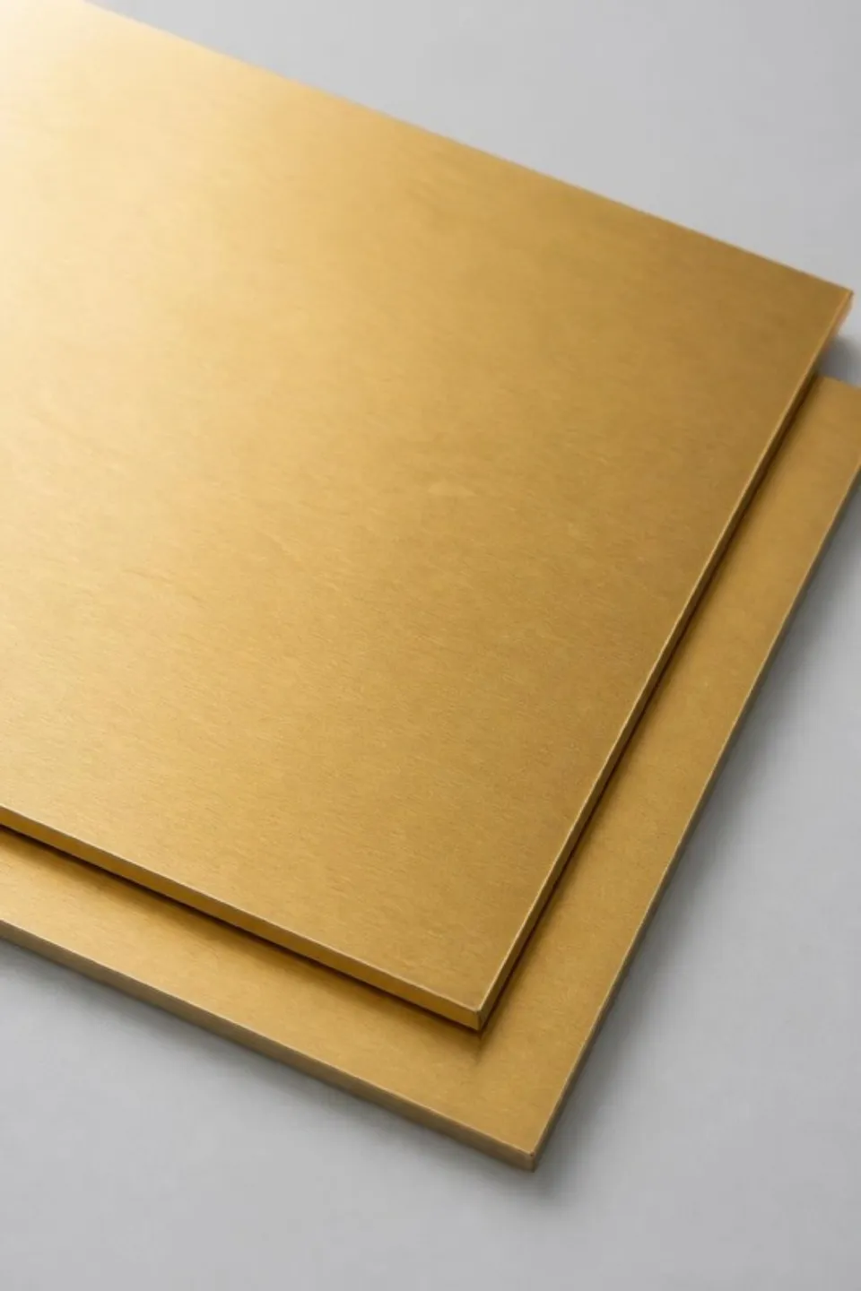 Gold No.4 matte stainless steel sheets with a short soft grain