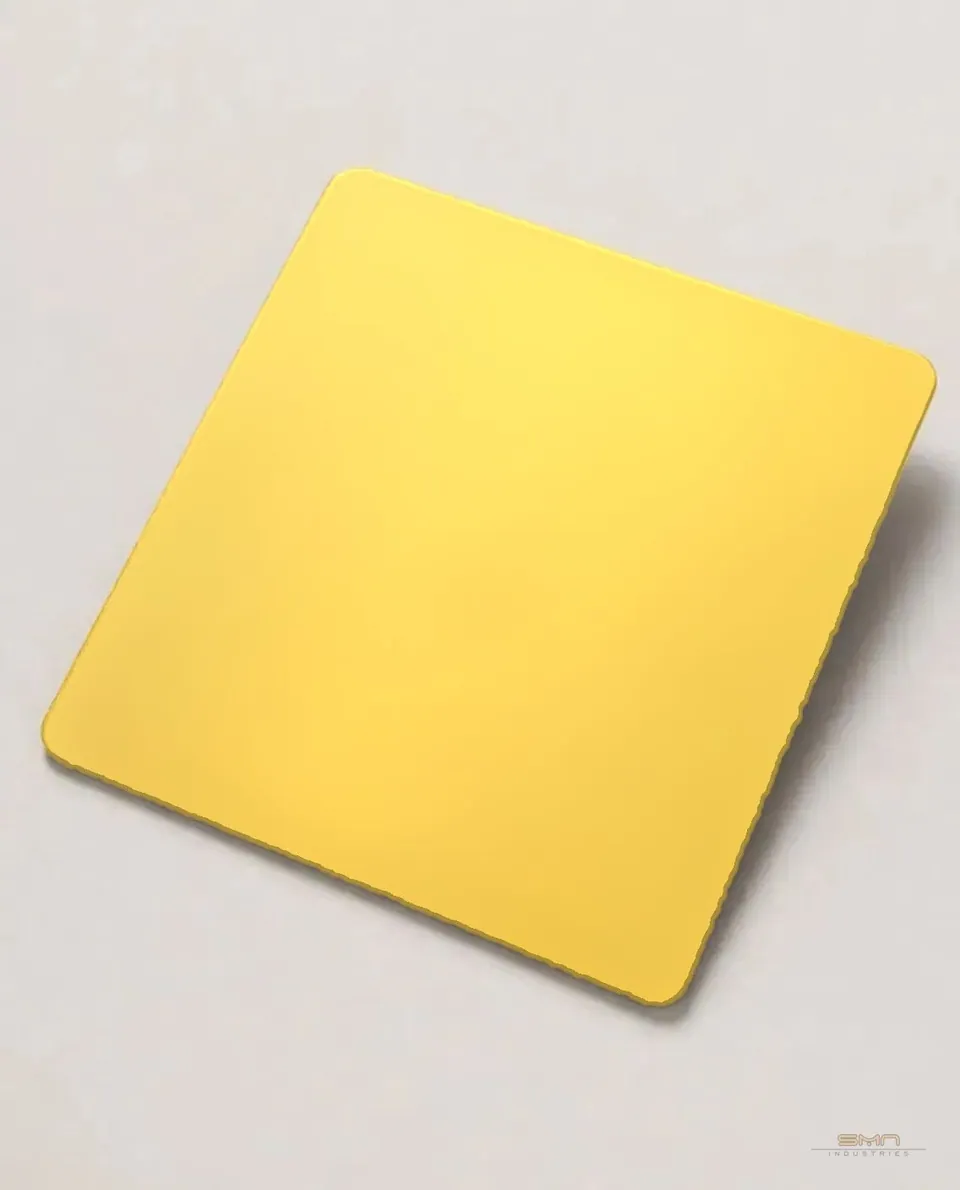 Gold mirror stainless steel sheet sample (SMN-GM-01)
