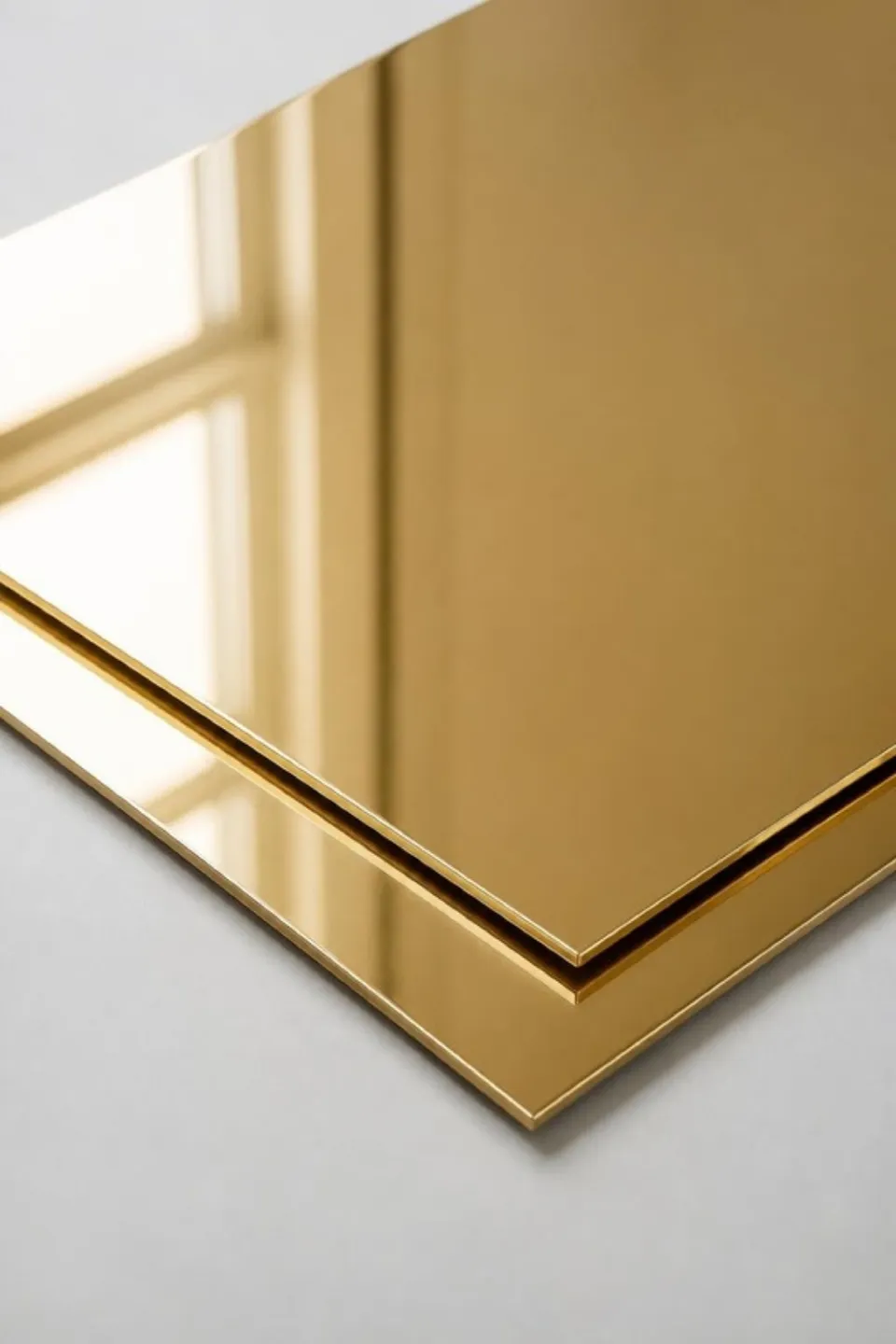 Gold mirror stainless steel sheets, highly reflective
