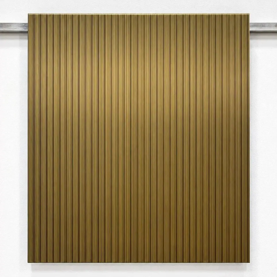 Linear textured brass tone