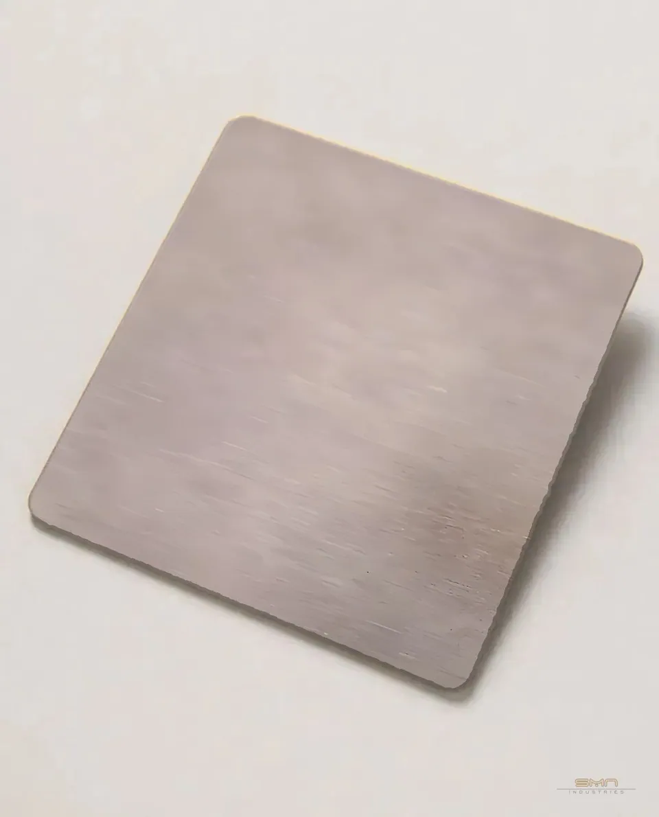 Matte brushed stainless steel sheet sample (SMN-SP-04)