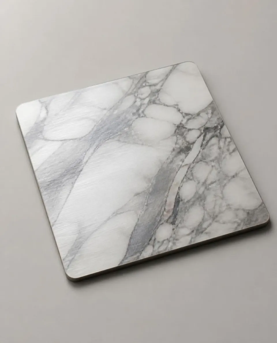 Printed stainless steel finish