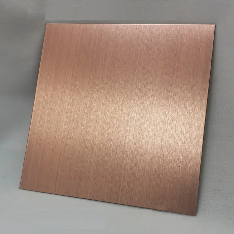 Rose gold hairline stainless steel sheet
