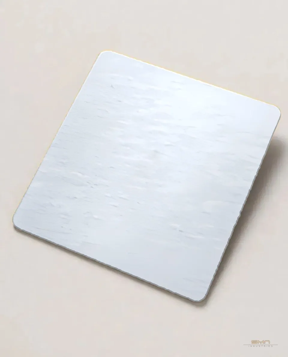 Silver no.4 matte stainless steel sheet sample (SMN-SMT-01)