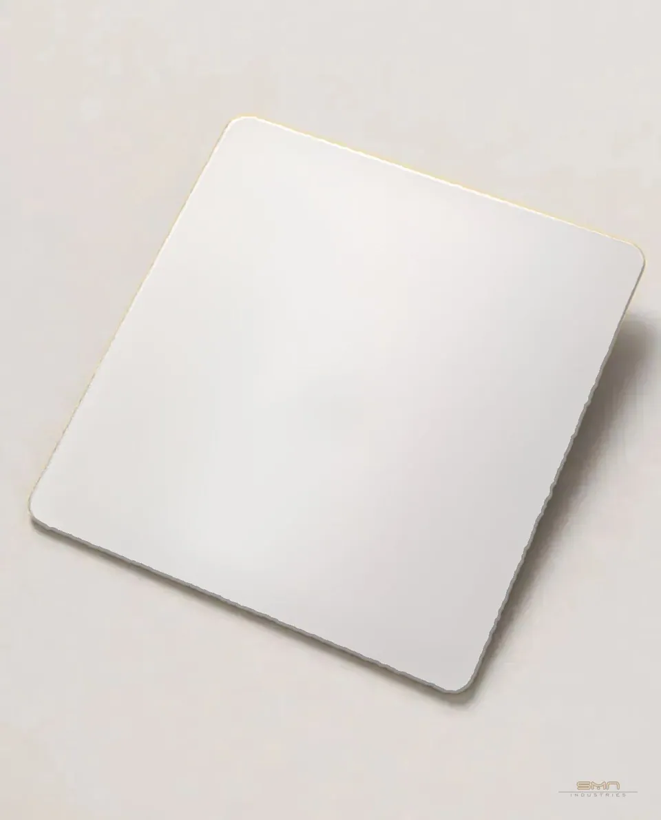 Silver mirror stainless steel sheet sample (SMN-SM-01)